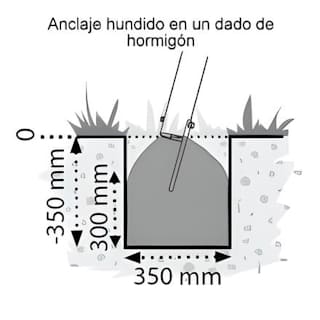 anclajes para fijar la casita al suelo