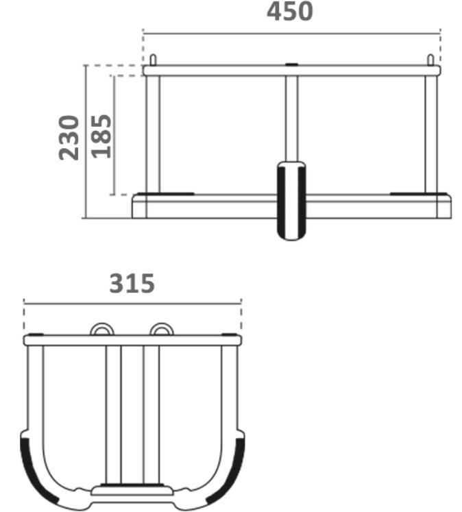 Asiento de bebé para columpio de caucho con cadenas de acero inoxidable, medidas