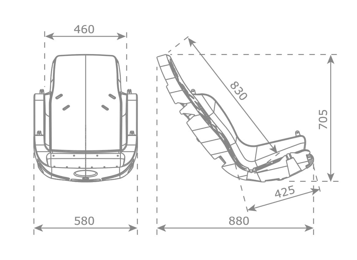 Asiento de columpio inclusivo con cuerdas y arnés