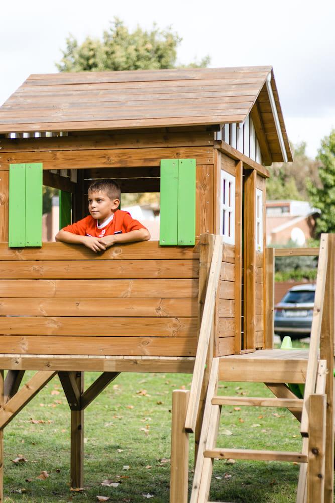 Casita infantil elevada 90cm MASGAMES LOLLIPOP XL con rampa de tobogán