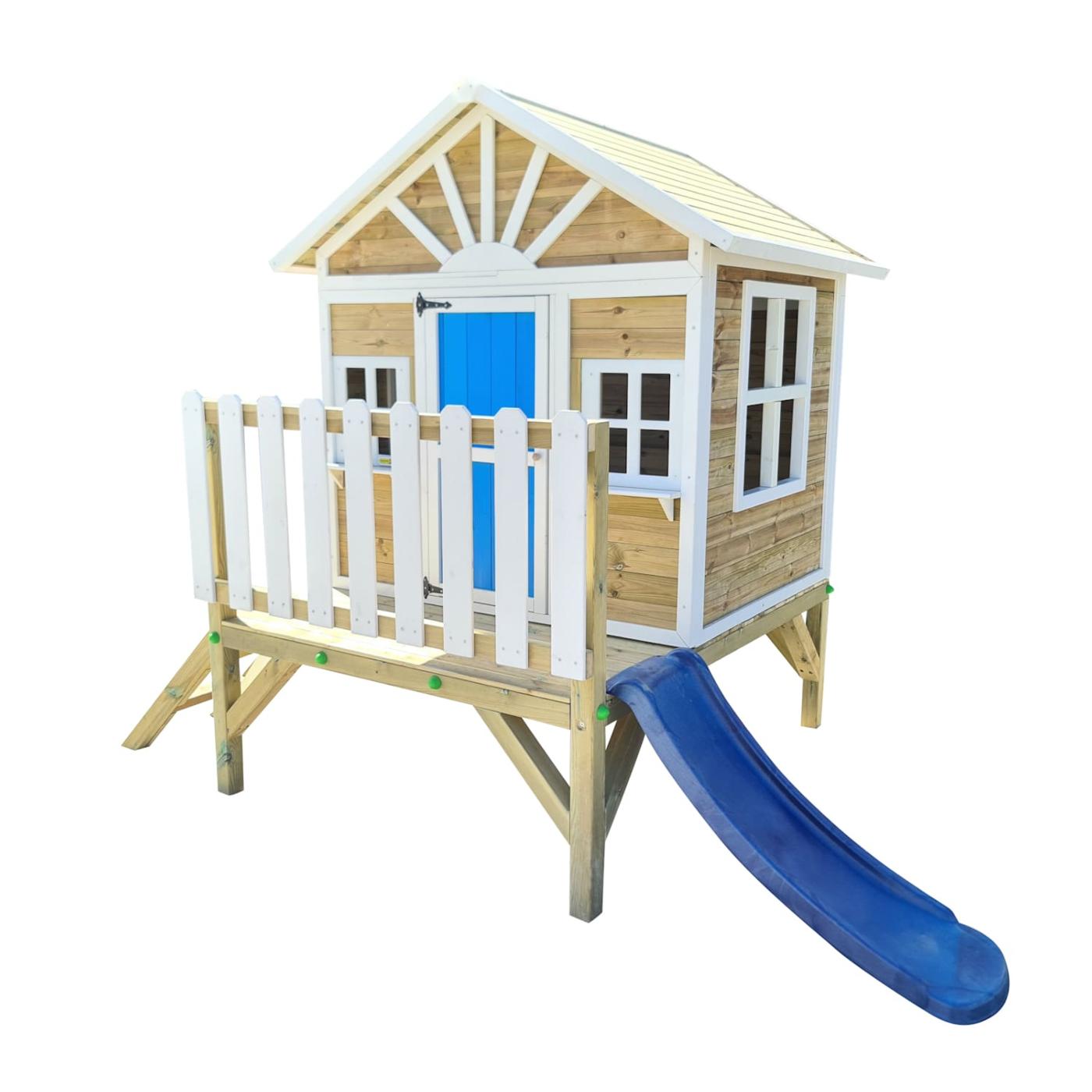 Casita elevada MASGAMES VISBY 60 cm altura madera panelada, fácil montaje