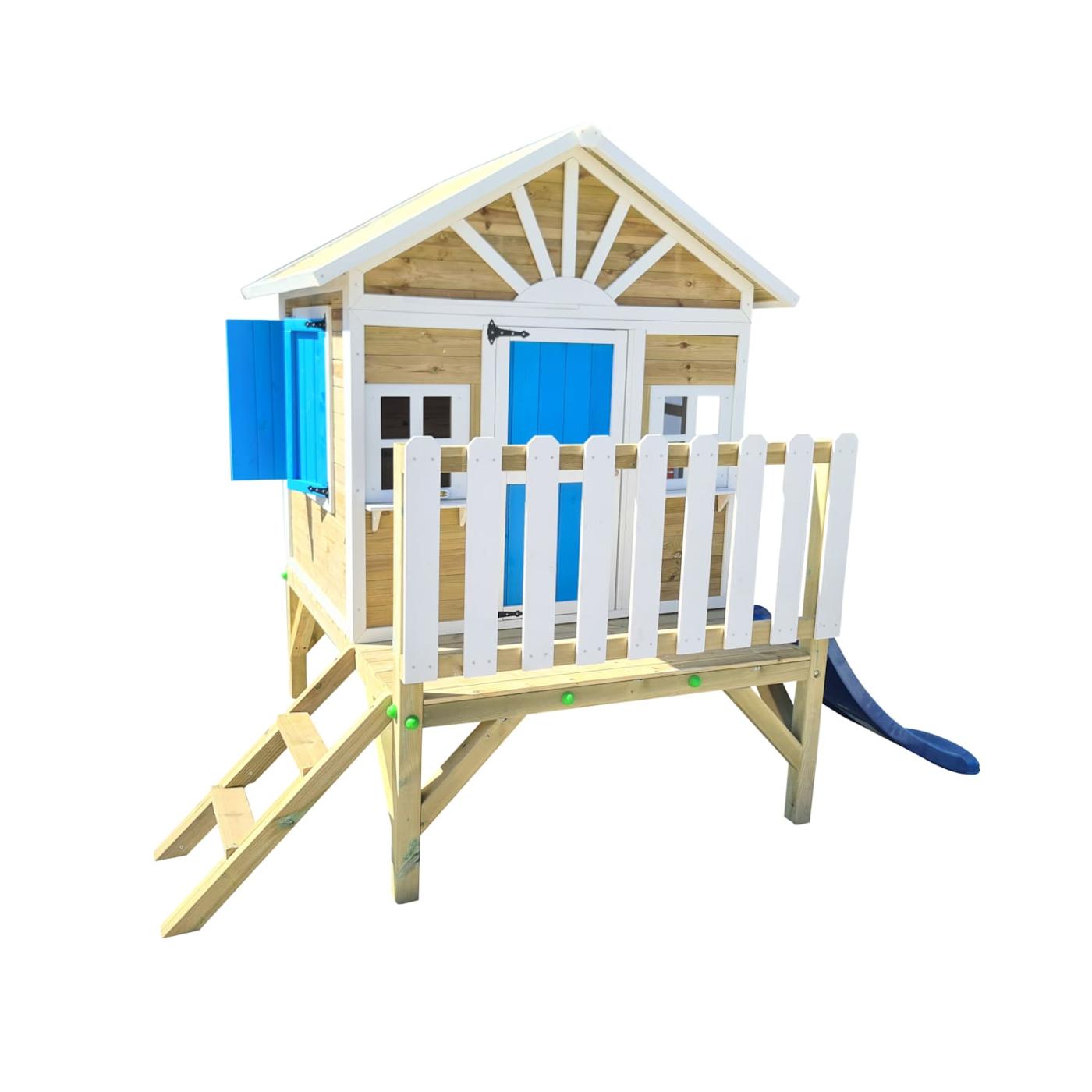 Casita elevada MASGAMES VISBY 60 cm altura madera panelada, fácil montaje