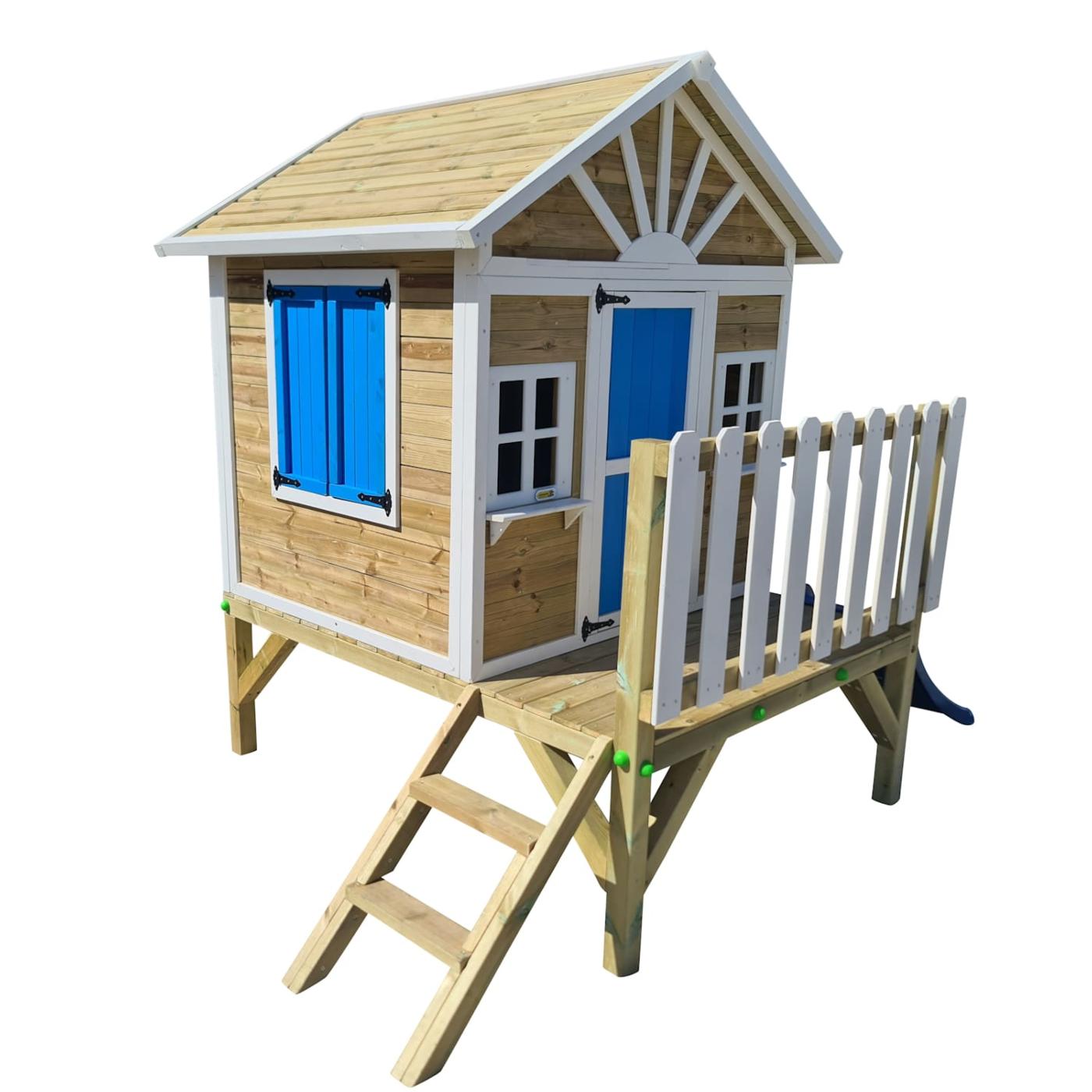 Casita elevada MASGAMES VISBY 60 cm altura madera panelada, fácil montaje