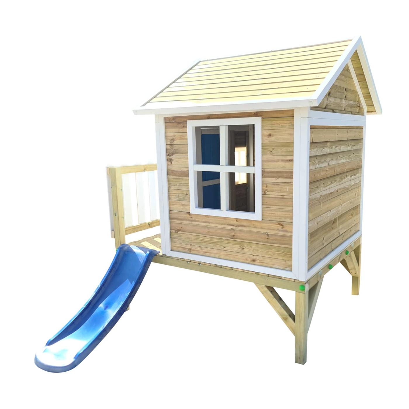 Casita elevada MASGAMES VISBY 60 cm altura madera panelada, fácil montaje