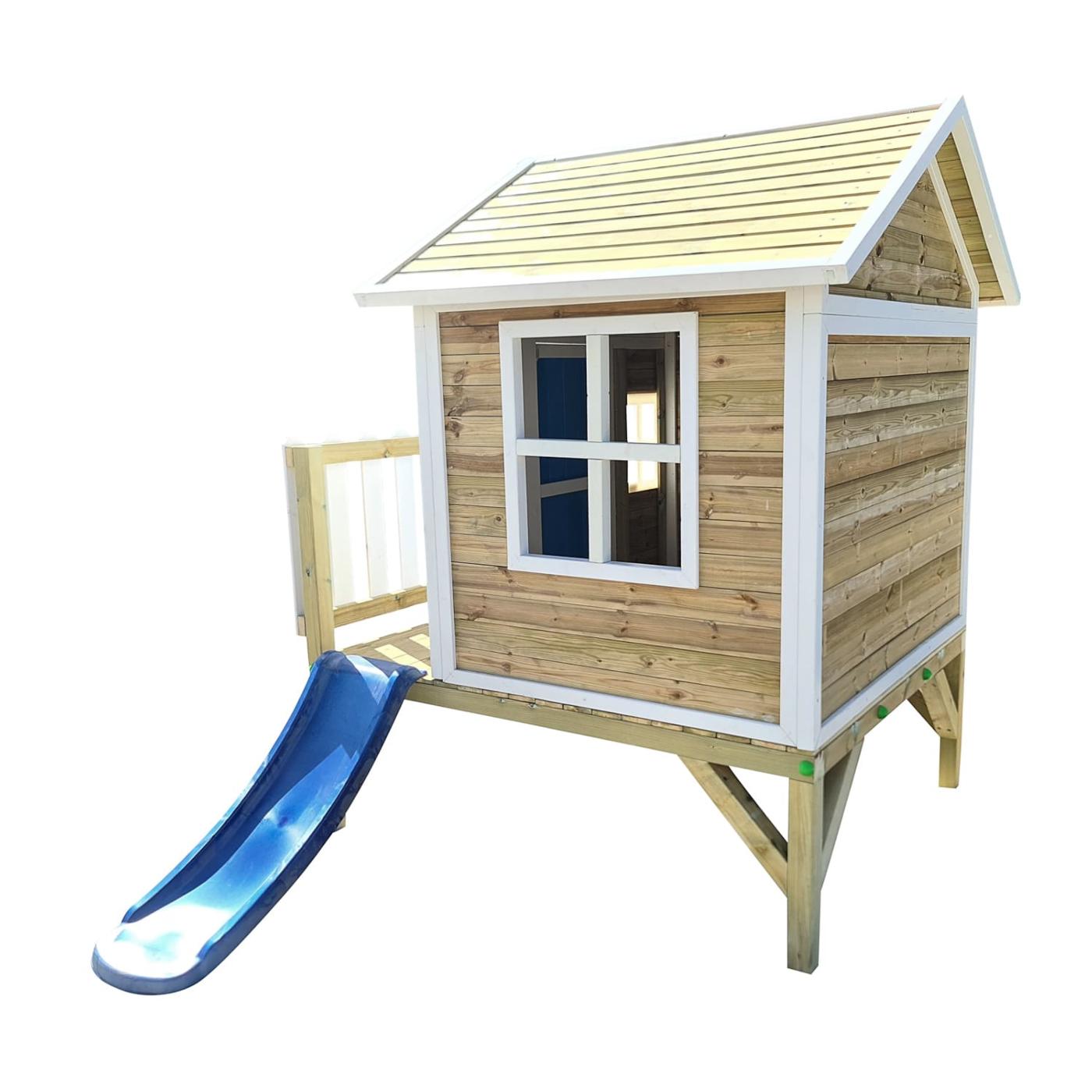 Casita elevada MASGAMES VISBY 60 cm altura madera panelada, fácil montaje