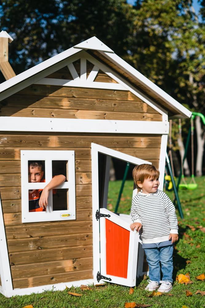 Casita infantil MASGAMES FADA madera panelada, fácil montaje