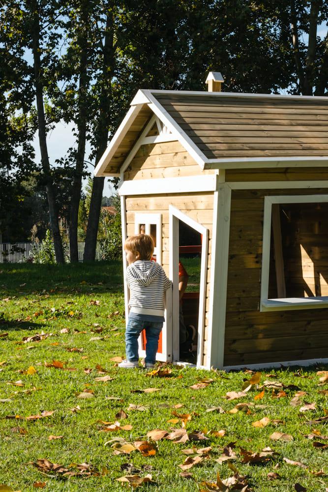 Casita infantil MASGAMES FADA madera panelada, fácil montaje