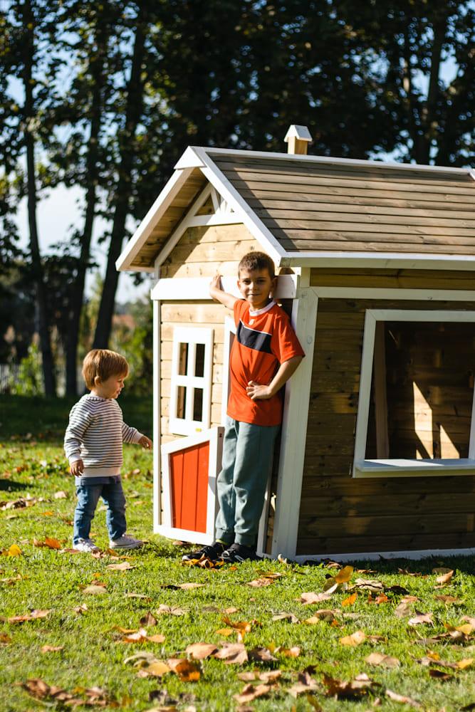 Casita infantil MASGAMES FADA madera panelada, fácil montaje