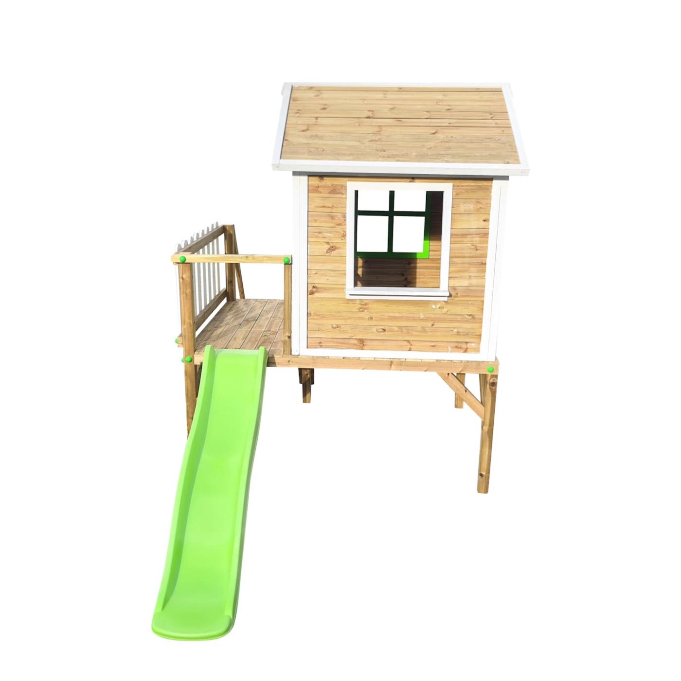 Casita elevada MASGAMES FLAM [90 cm] madera panelada fácil montaje