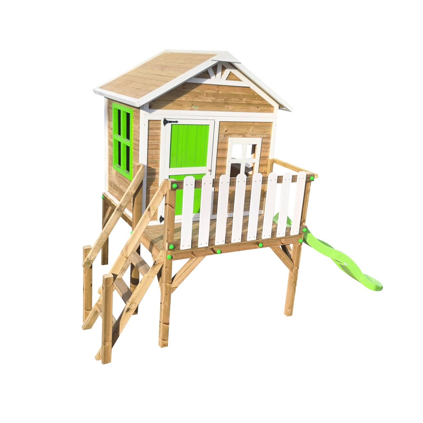 Casita elevada MASGAMES FLAM [90 cm] madera panelada fácil montaje