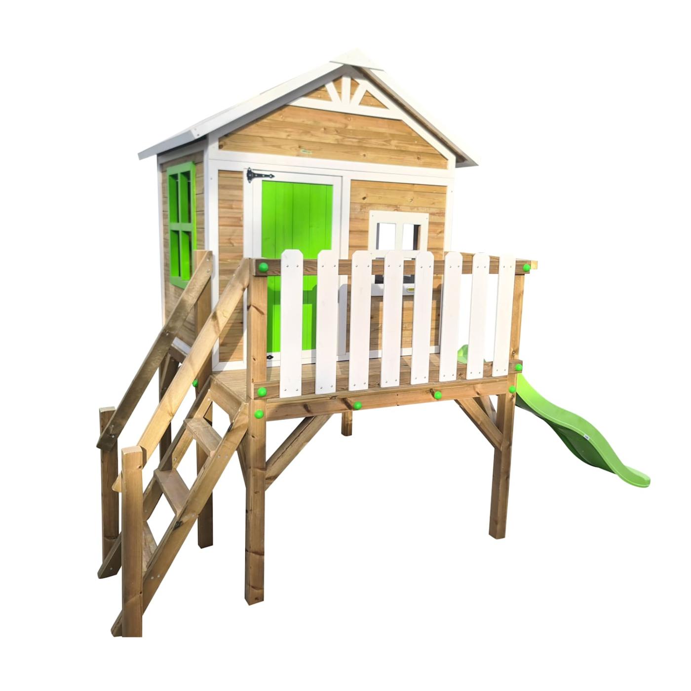 Casita elevada MASGAMES FLAM [90 cm] madera panelada fácil montaje