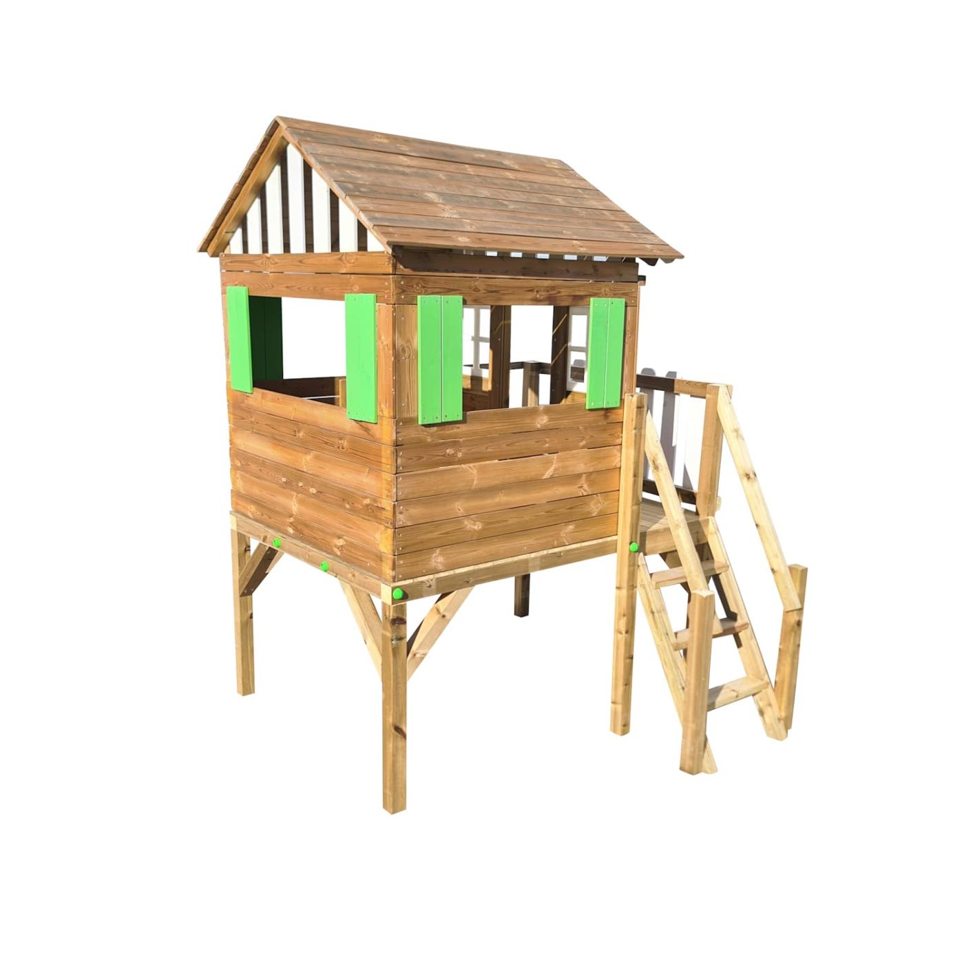 Casita infantil elevada 90cm MASGAMES LOLLIPOP XL con rampa de tobogán