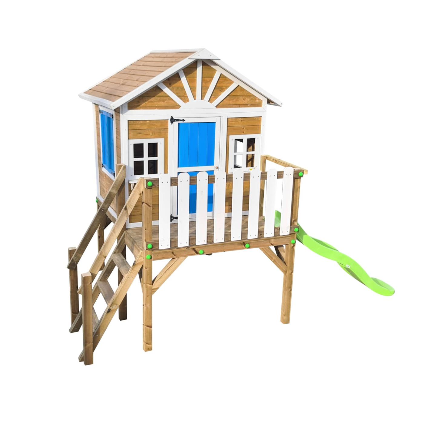 Casita elevada MASGAMES VISBY 90 cm altura madera panelada, fácil montaje