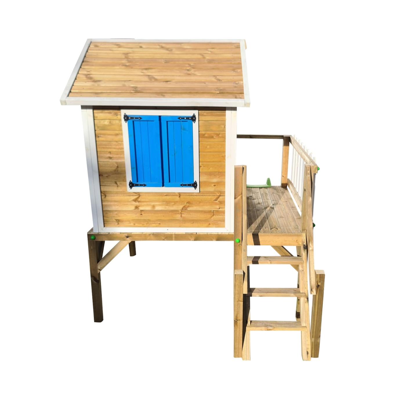 Casita elevada MASGAMES VISBY 90 cm altura madera panelada, fácil montaje