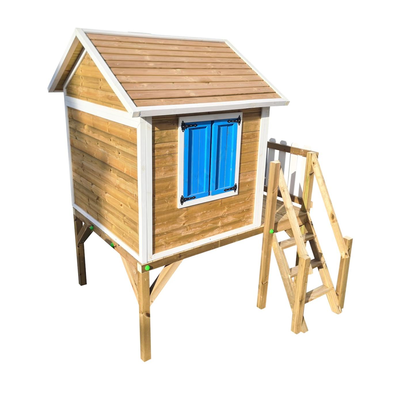 Casita elevada MASGAMES VISBY 90 cm altura madera panelada, fácil montaje