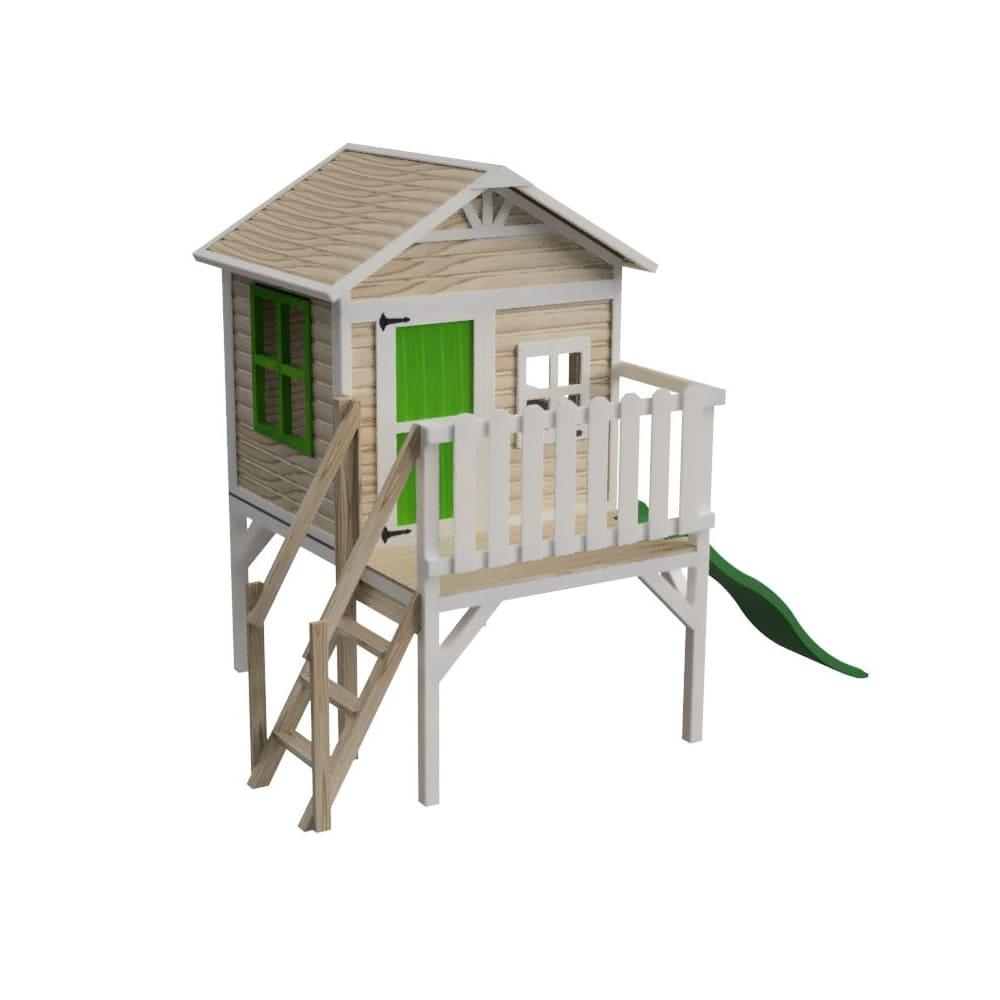 Casita elevada MASGAMES FLAM [60 cm] madera panelada fácil montaje