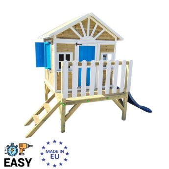 Casita elevada MASGAMES VISBY 60 cm altura madera panelada, fácil montaje