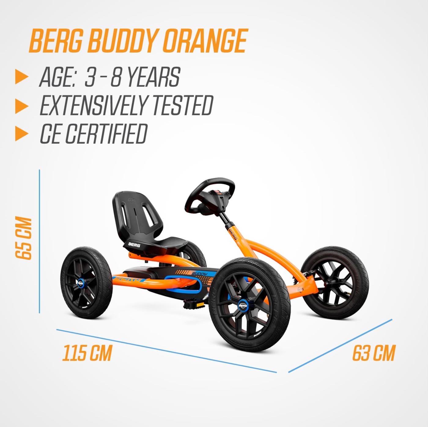 Coche de pedales BERG Buddy B-Orange