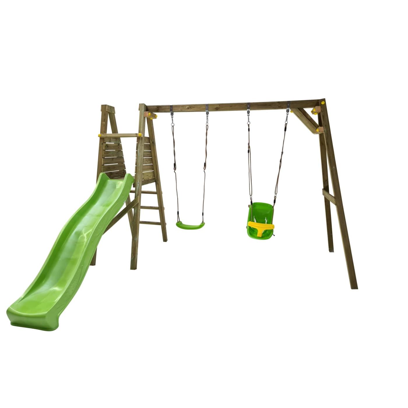  Columpio infantil, verde : Juguetes y Juegos