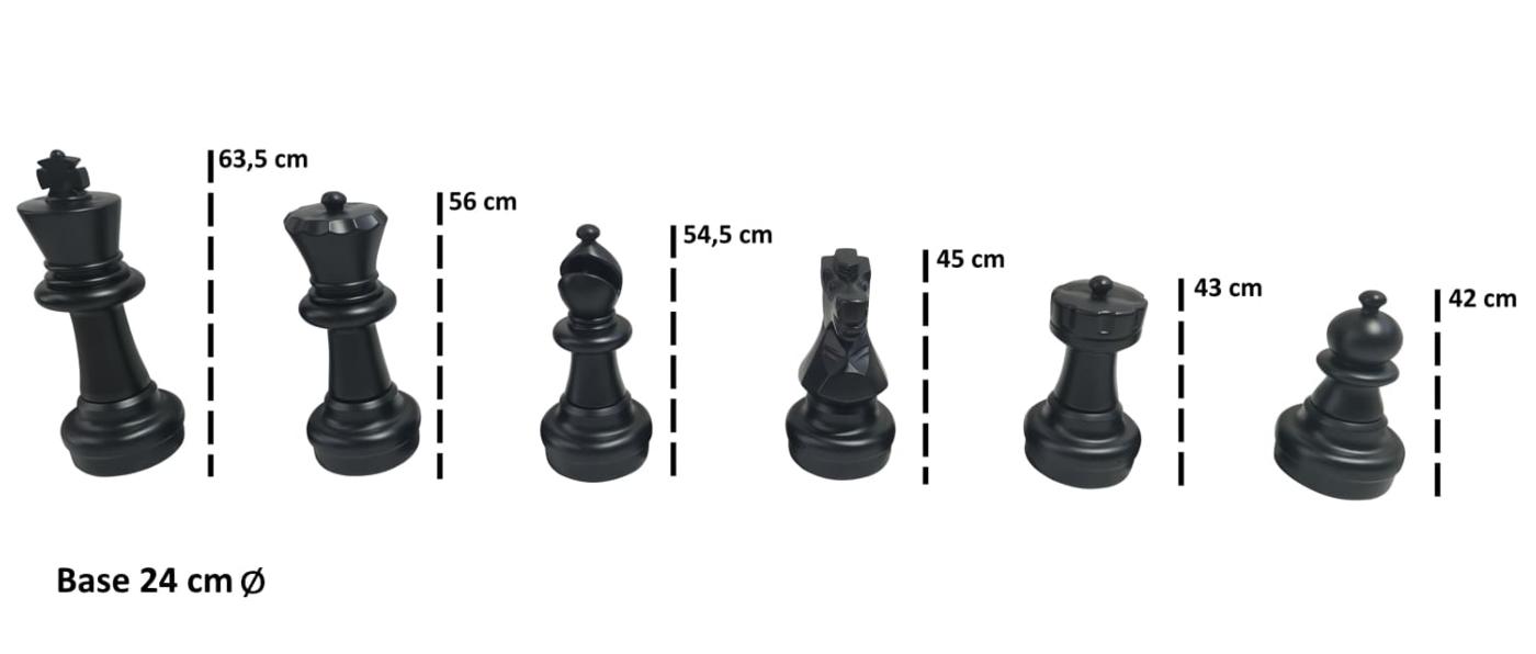 Um jogo de xadrez com peças de xadrez e um peão no topo.