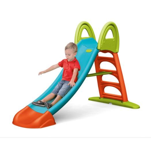 FEBER - First Slide, tobogán Infantil de tamaño pequeño y Colorido, 2 en 1,  con Apertura para